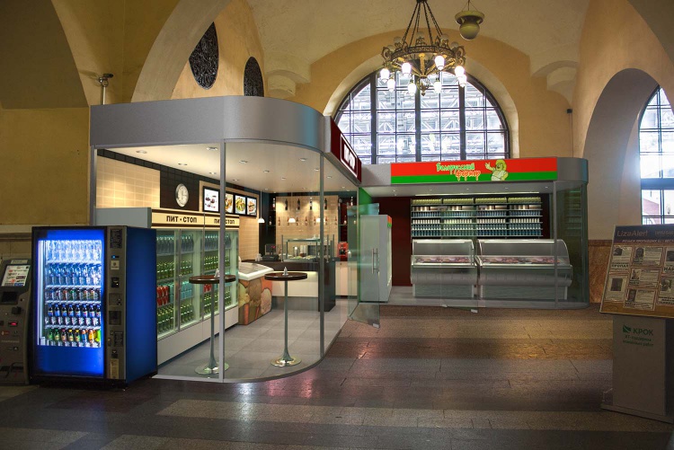 Торговые павильоны на Ленинградском вокзале